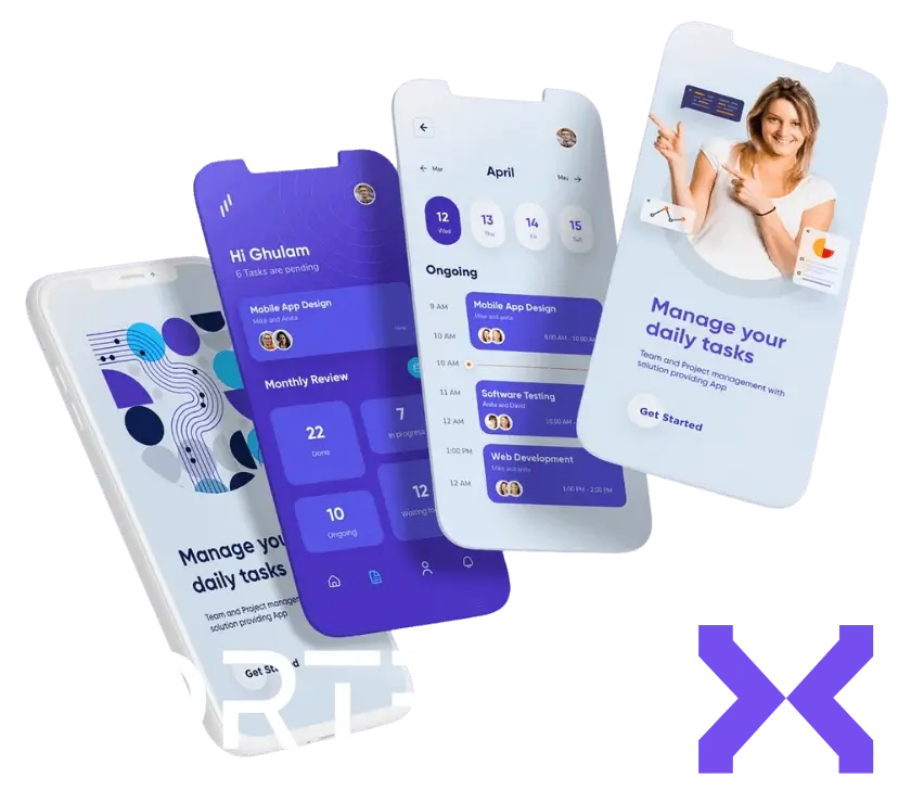 Illustration of mobile app development lifecycle