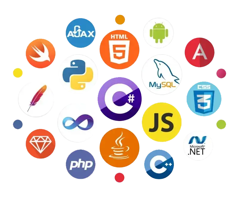 Web development technologies logos