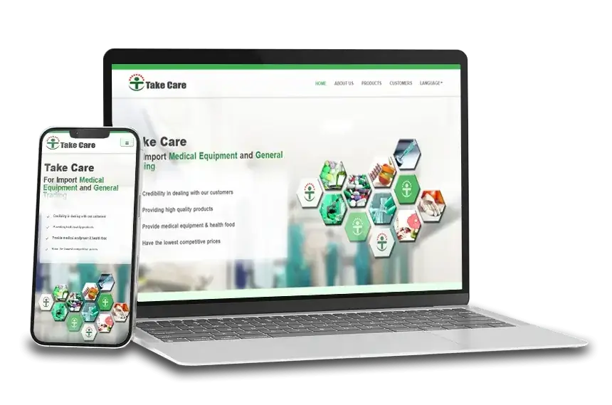 Takecare Company website screenshot